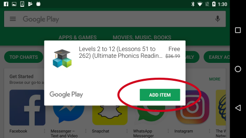 Google Play add item